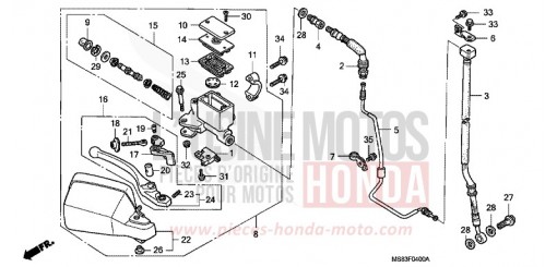 MAITRE-CYLINDRE FREIN AV. XRV650K de 1989